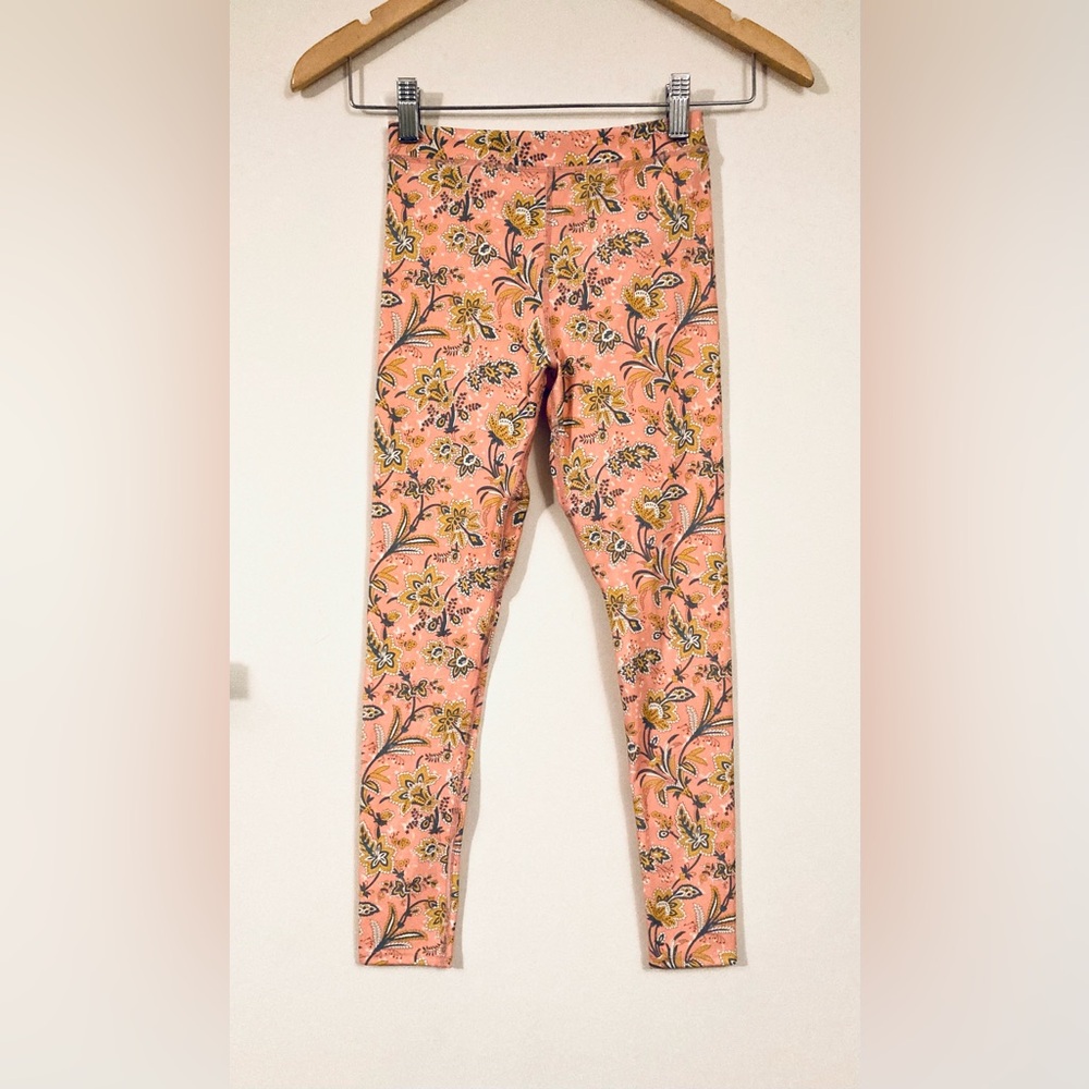 Louise Misha Paris Floral Yoga Leggings Pink Paisley Girls 8 NWOTS